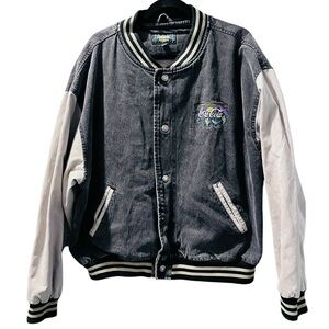 Dunbrooke Distinctive Coca Cola Vintage 90s Embroidered Bomber Jacket Size XL